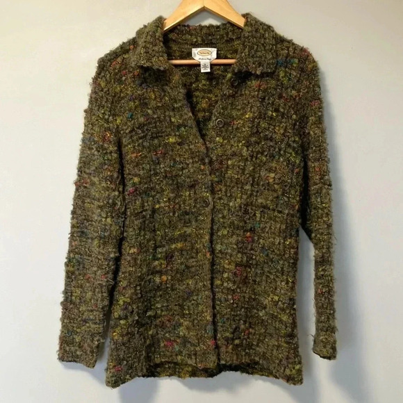 Talbots  wool mohair blend made in Italy cardigan - Picture 1 of 6